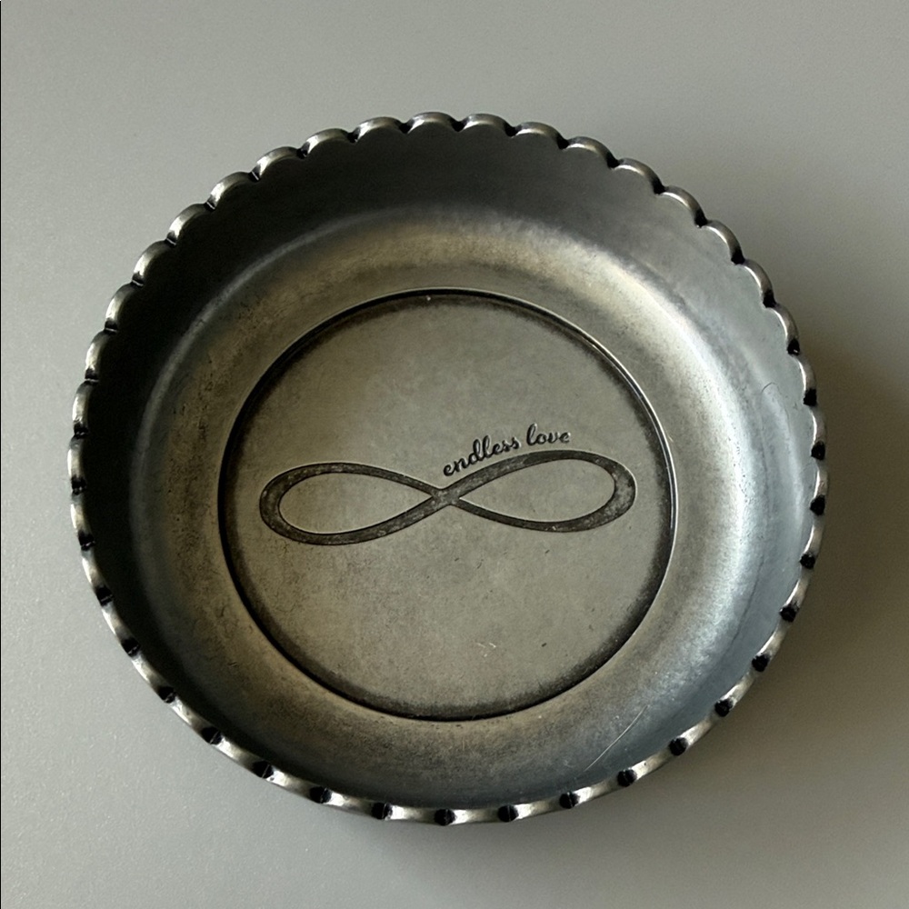 Infinity 'Endless Love' Trinket Dish in Aged Silver Alex and Ani
